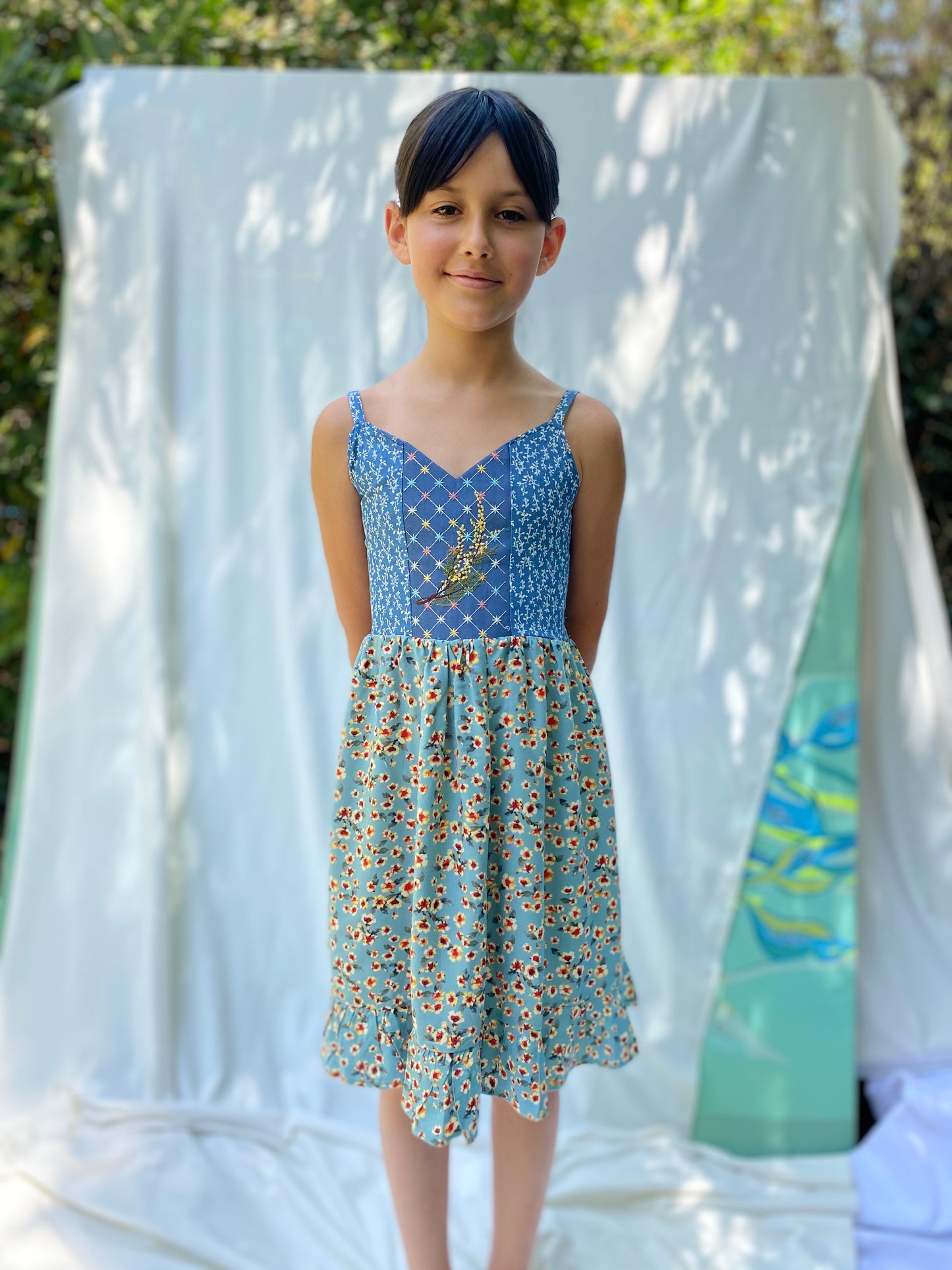 Vestido Aromo Bordado