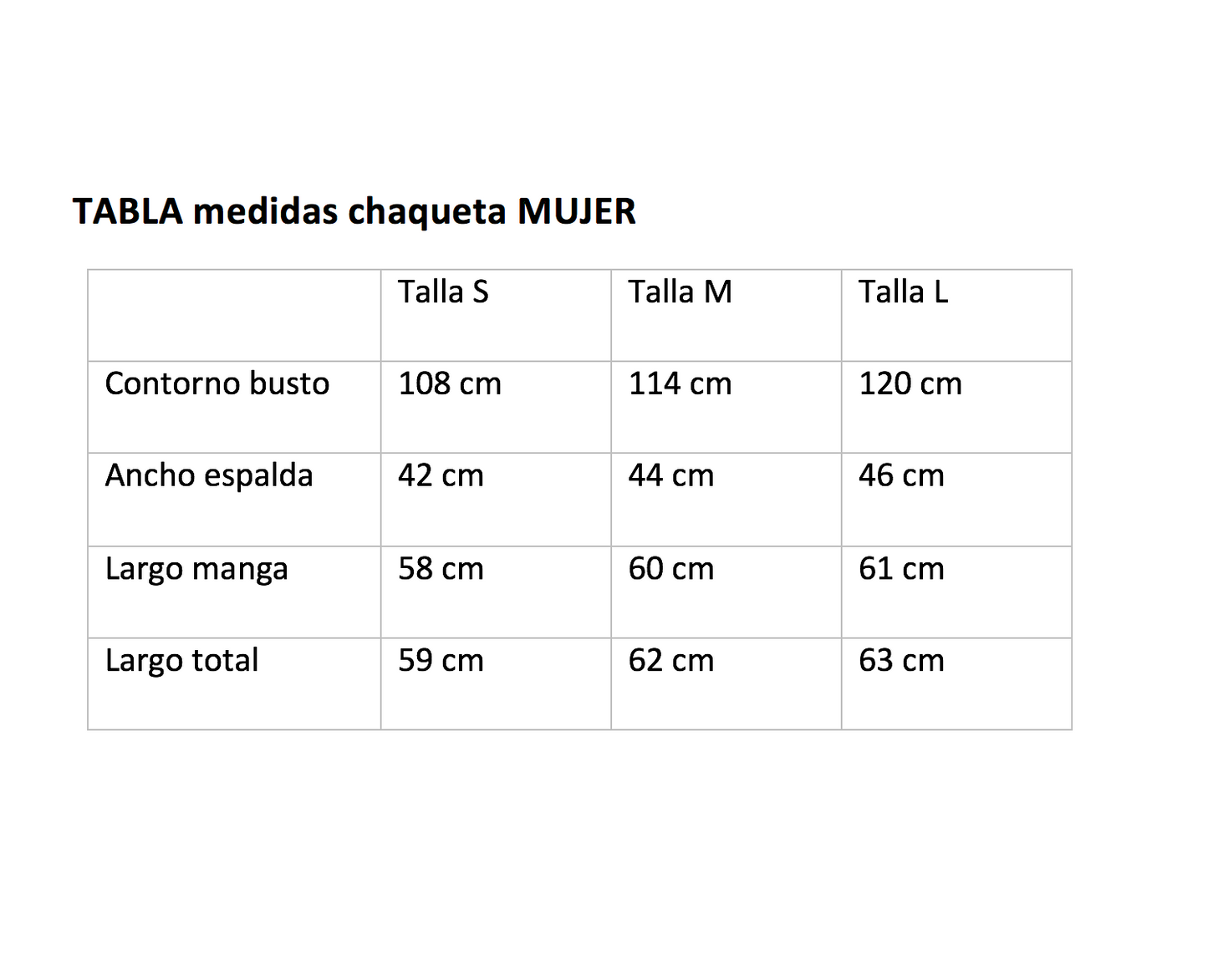 Chaqueta Mujer Abedul