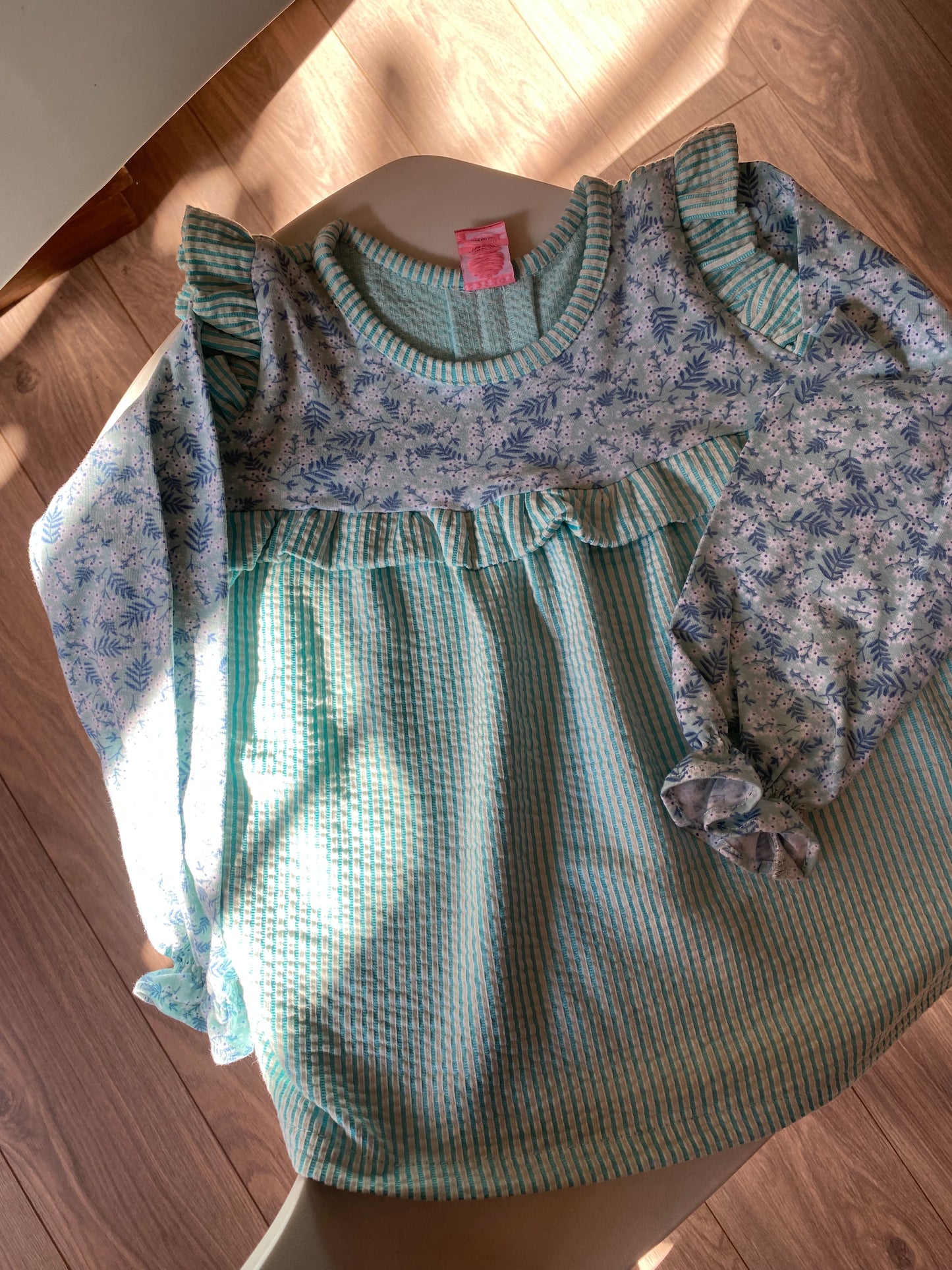 Polera Hortensia Celeste