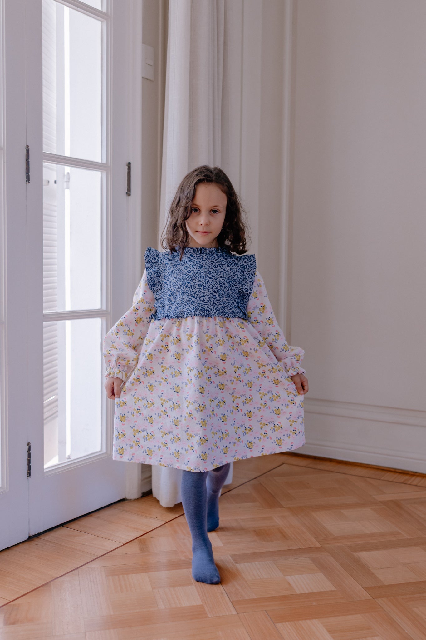 Vestido Jardín Azul