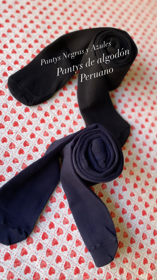 Panty Algodón Negra y Azul marino
