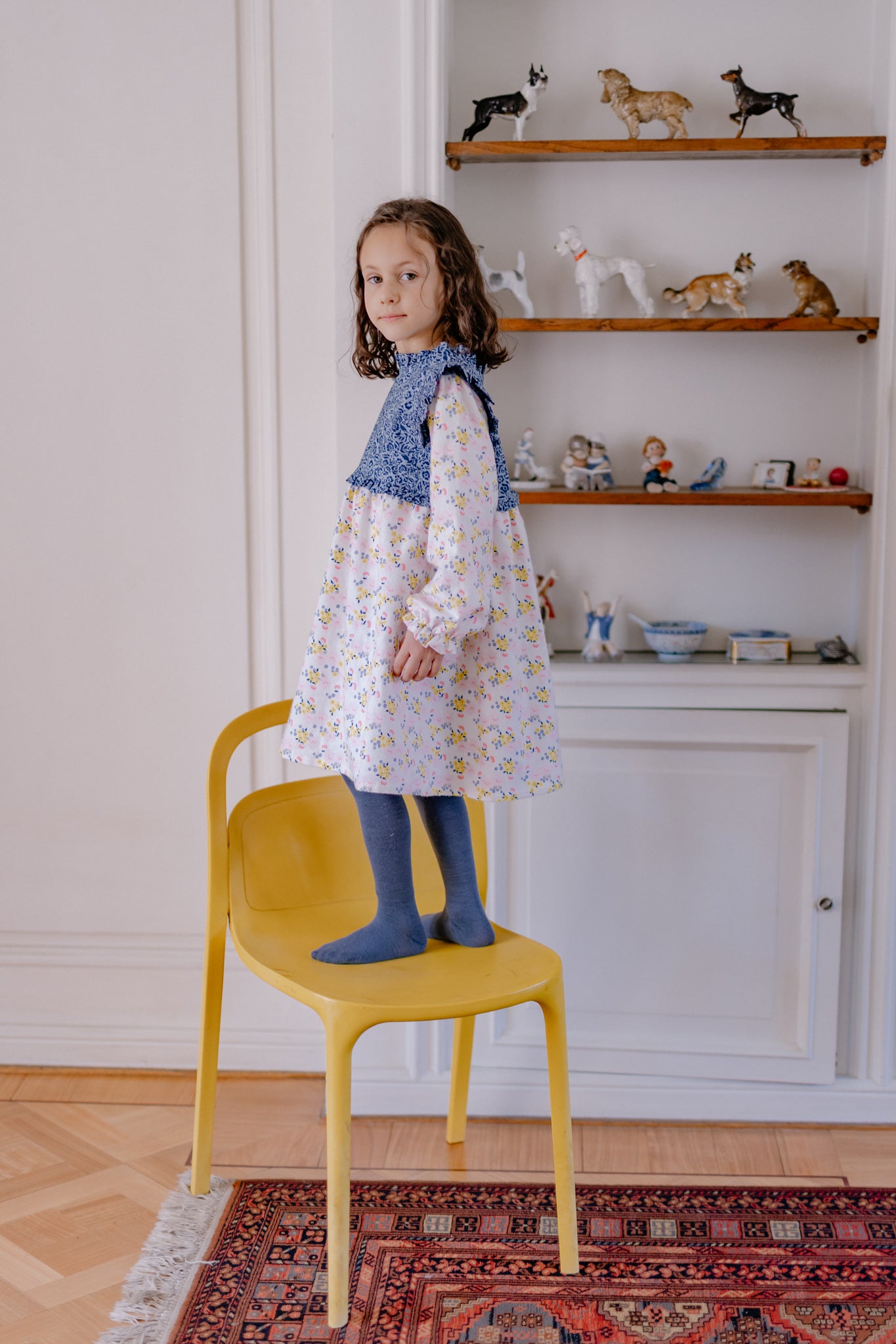 Vestido Jardín Azul