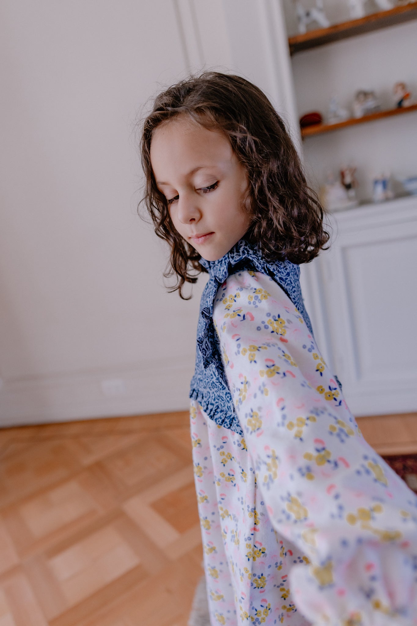 Vestido Jardín Azul