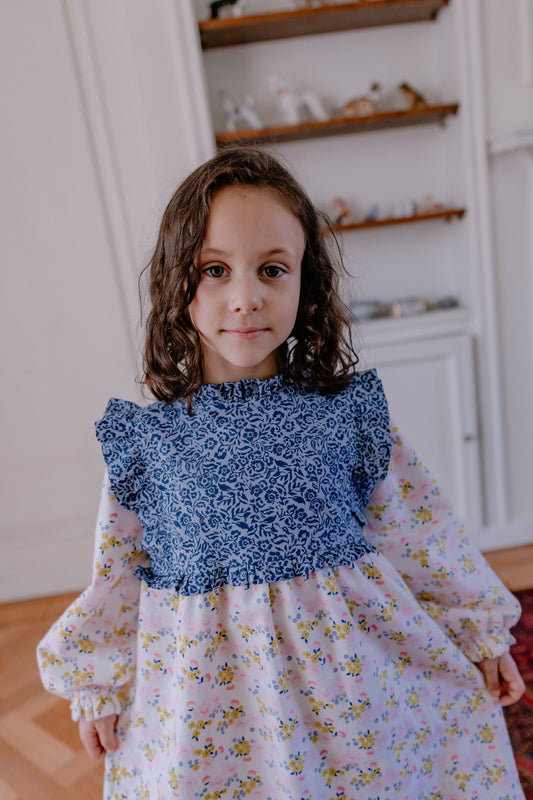 Vestido Jardín Azul